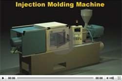 Video showing how an injections molding machine works